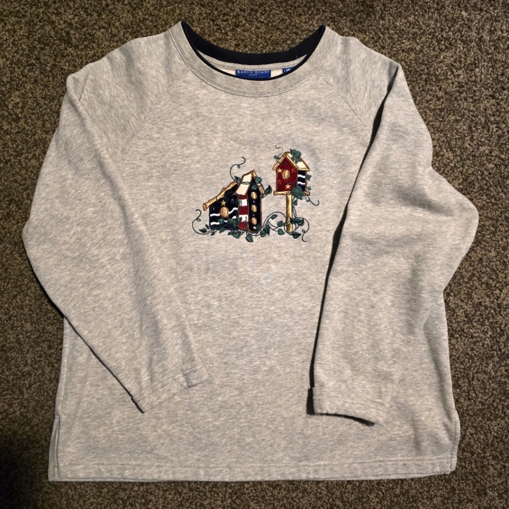 Karen Scott Birdhouse Sweatshirt